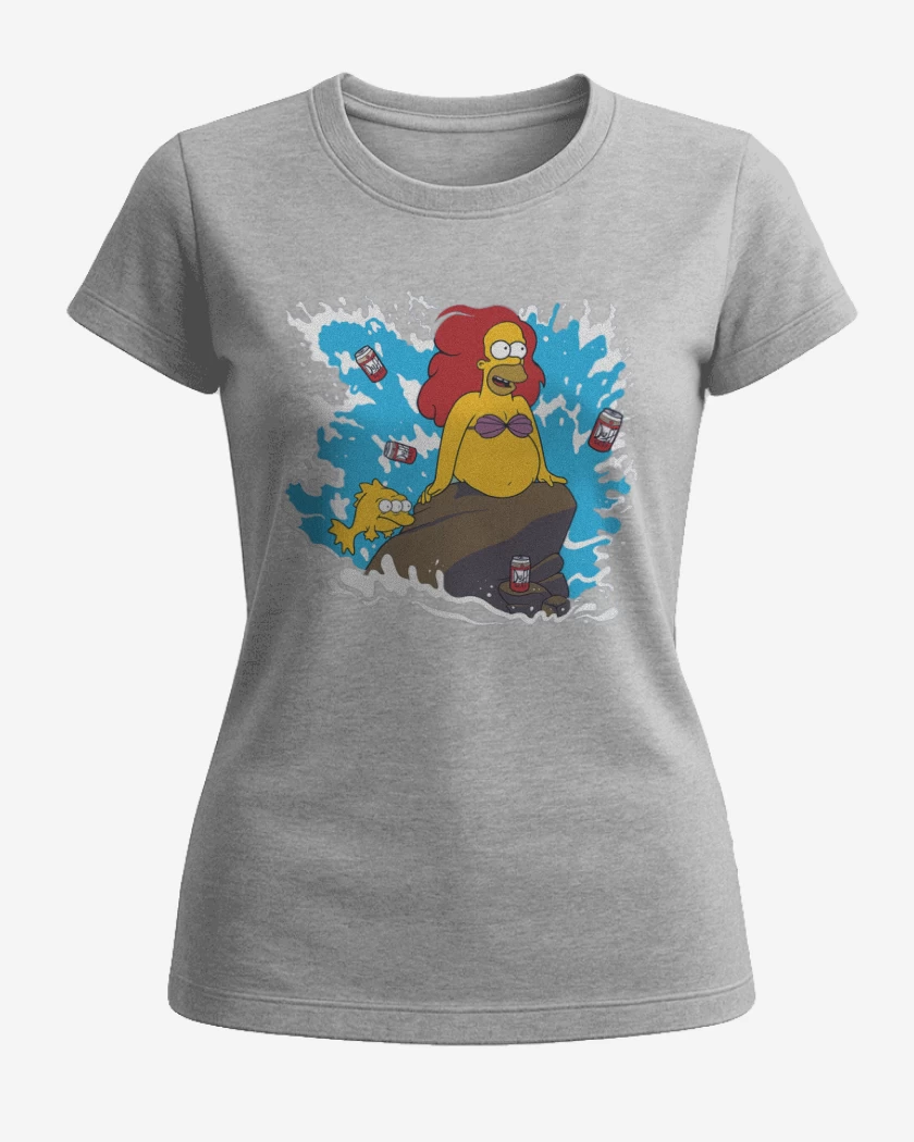 Polera de Mujer Gris Melange de Homero definitivo