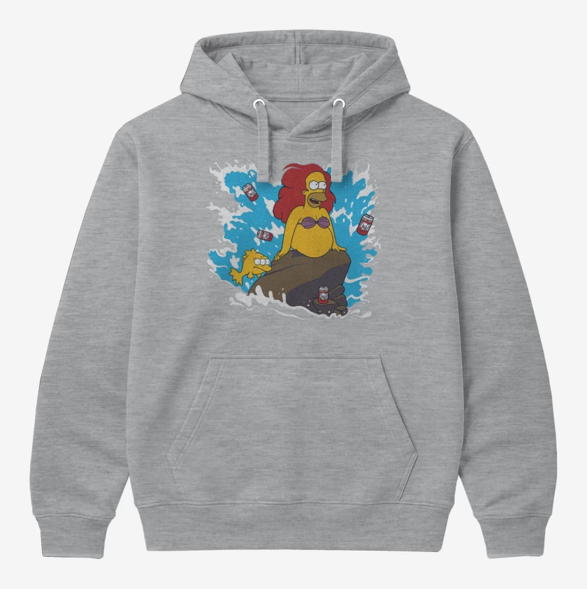 Polerón Canguro Gris Melange de Homero definitivo