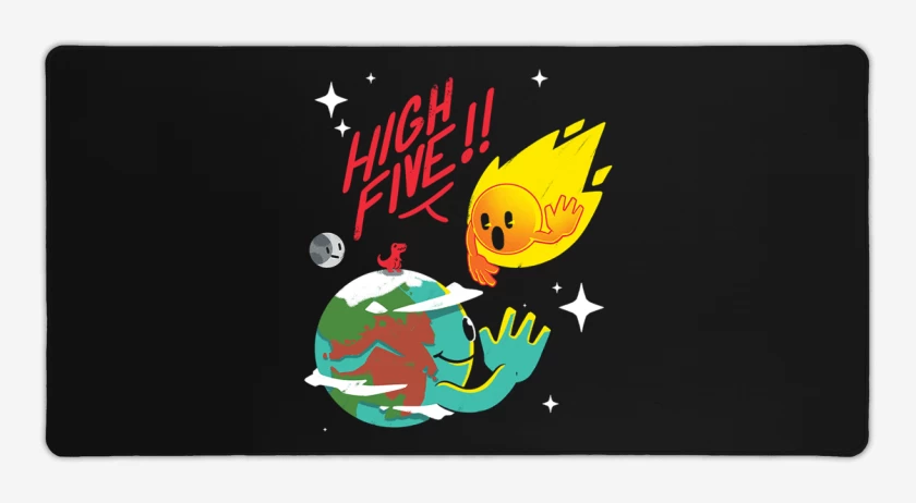 Mouse pad Gamer Negro de High five