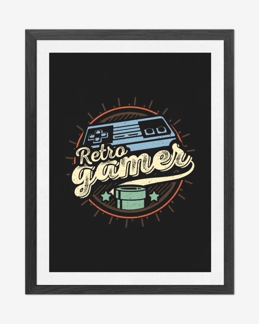 Cuadro decorativo Negro de New Retro gamer
