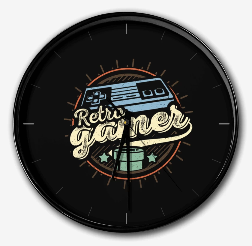 Reloj Negro de New Retro gamer