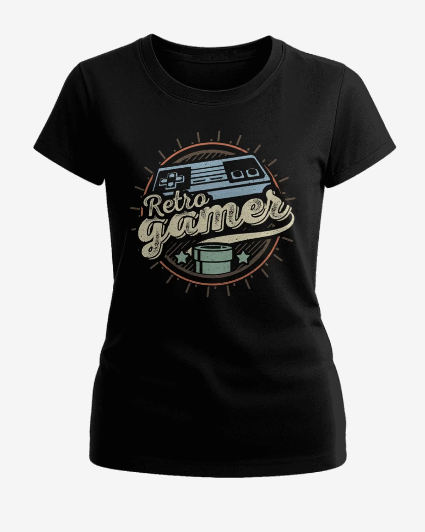 Polera de Mujer Negro de New Retro gamer