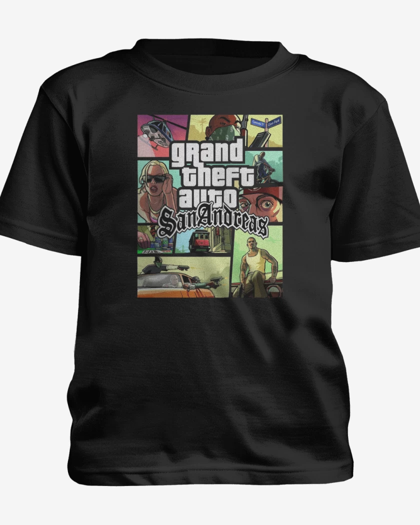 Polera de niño Negro de GTA San Andreas