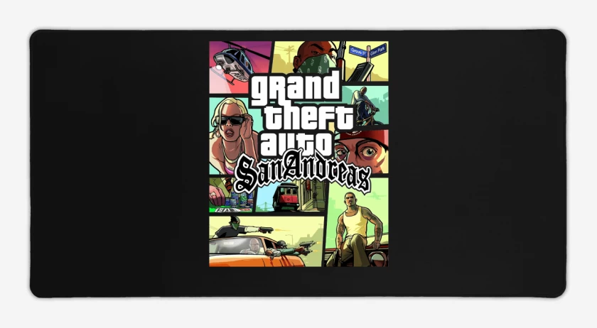 Mouse pad Gamer Negro de GTA San Andreas