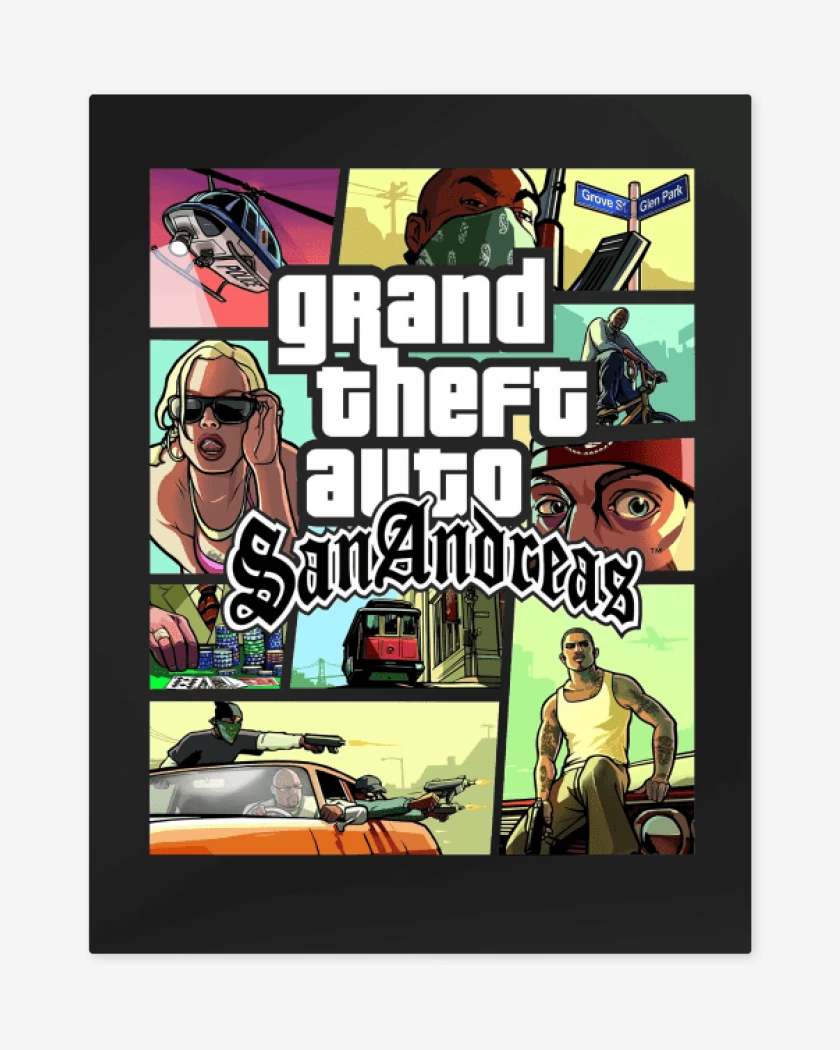 Print metalico Negro de GTA San Andreas