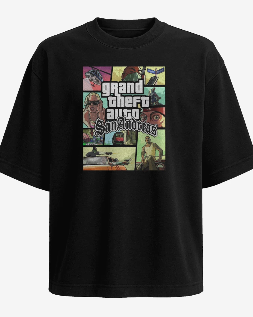 Polera Oversize Negro de GTA San Andreas