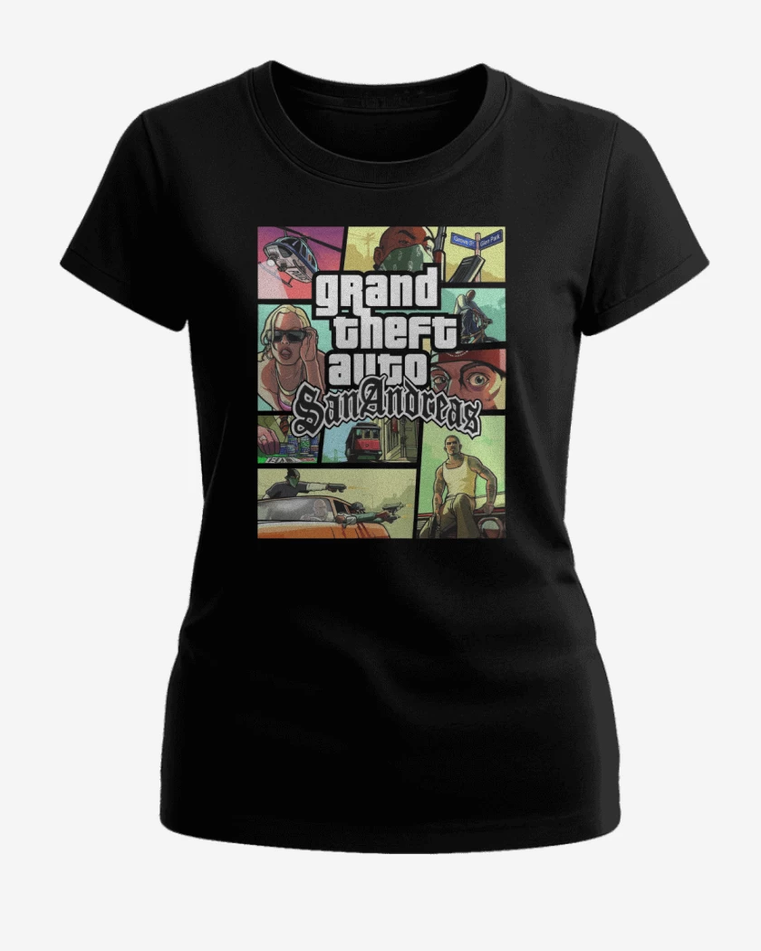 Polera de Mujer Negro de GTA San Andreas