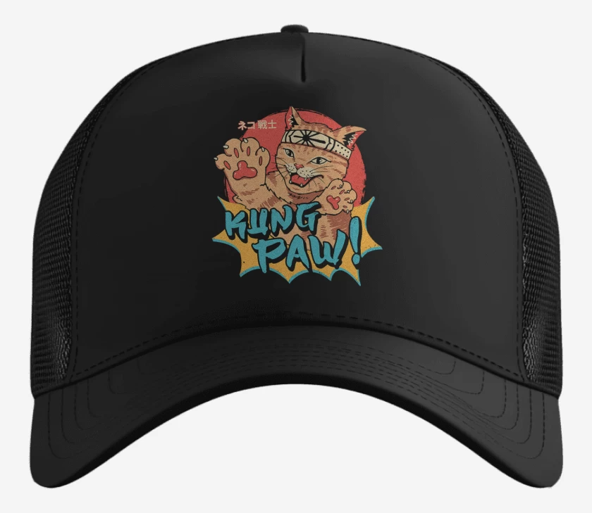 Gorro Negro de Kung paw