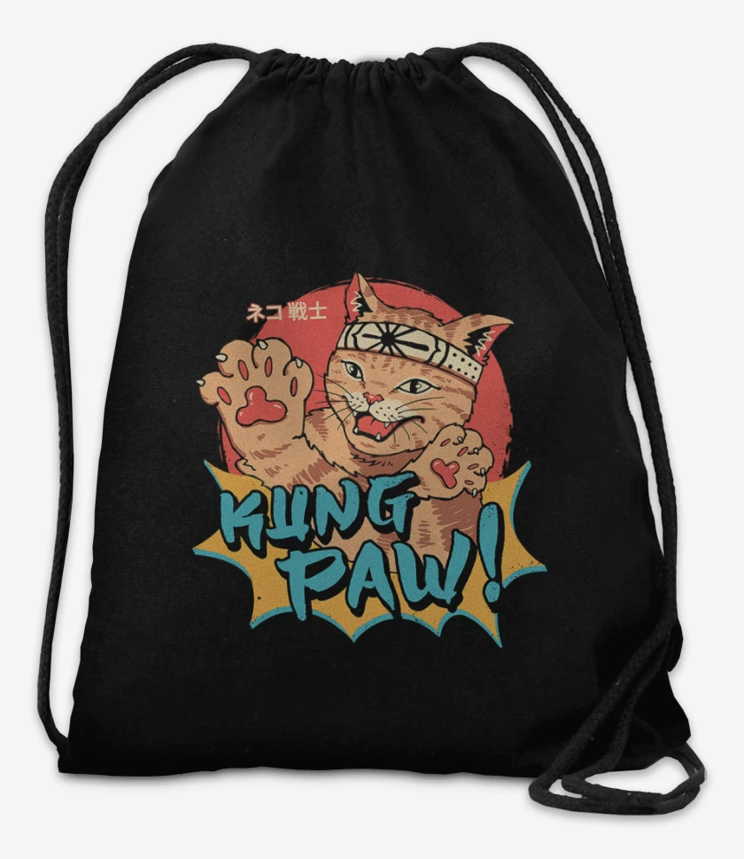 Mochila Negro de Kung paw