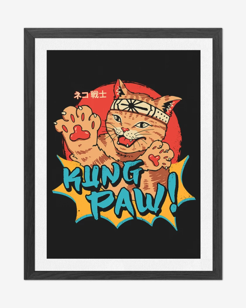 Cuadro decorativo Negro de Kung paw