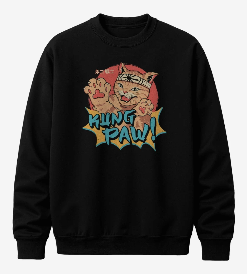 Poleron polo Negro de Kung paw