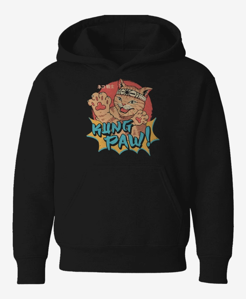 Poleron de niño Negro de Kung paw