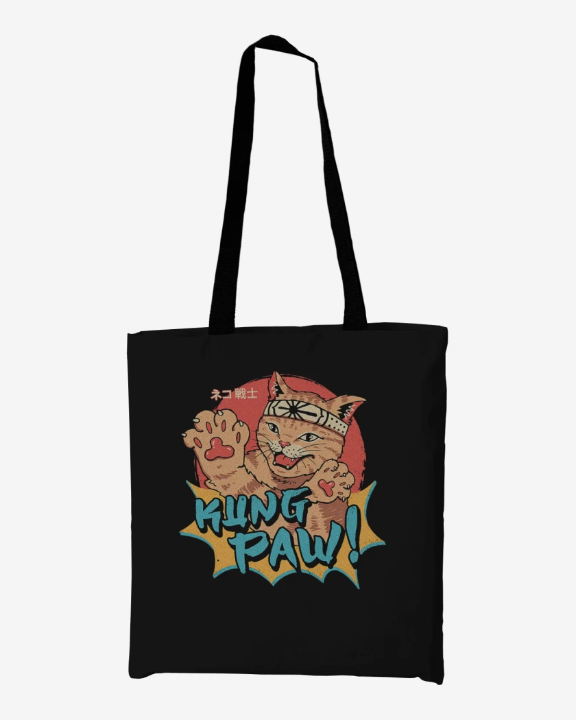 Totebag Negro de Kung paw