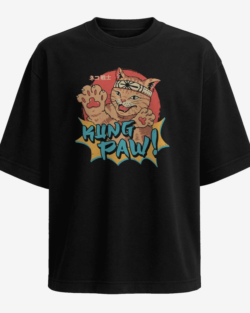 Polera Oversize Negro de Kung paw