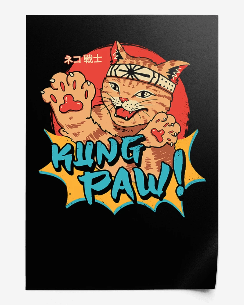 Print Negro de Kung paw