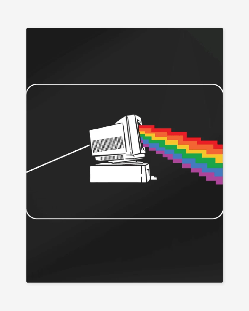 Print metalico Negro de Pink floyd pc