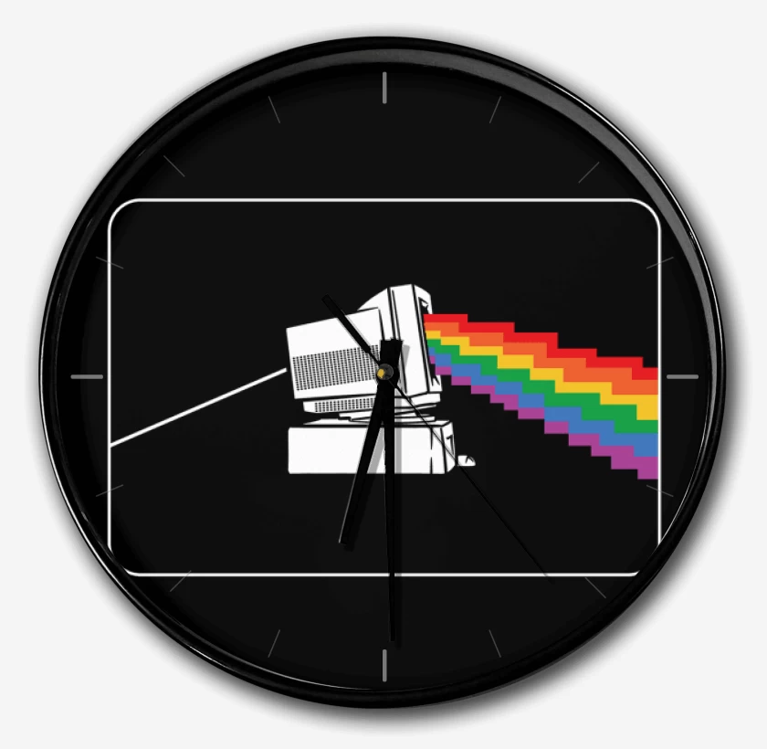 Reloj Negro de Pink floyd pc