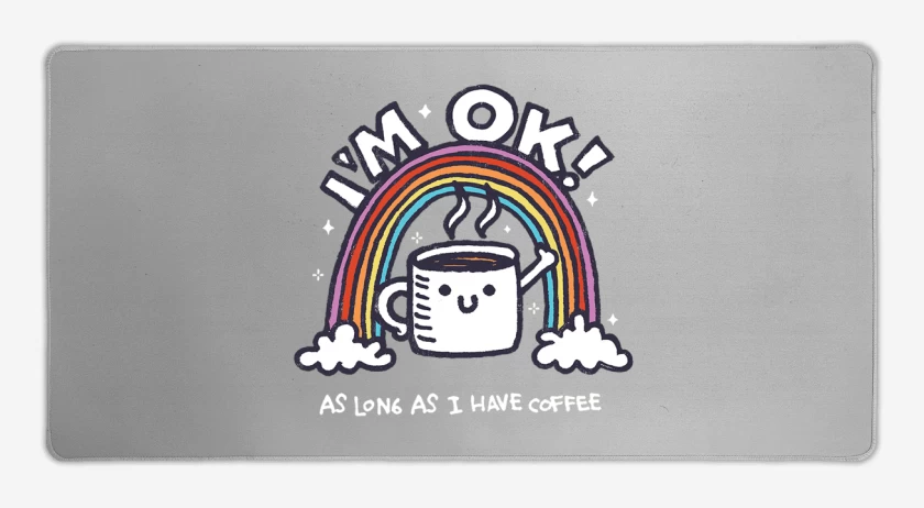 Mouse pad Gamer Gris Melange de im ok coffee
