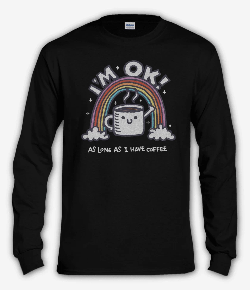 Polera manga larga Negro de im ok coffee