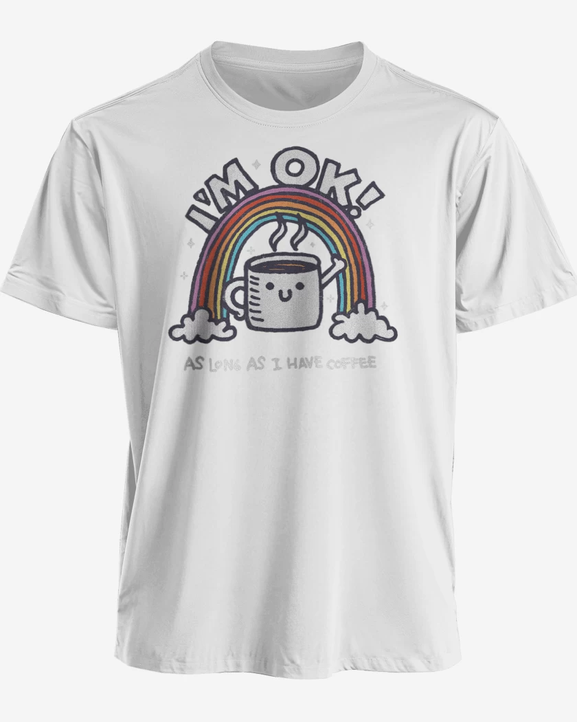Polera premium Blanco de im ok coffee