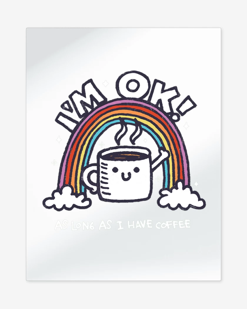 Print metalico Blanco de im ok coffee