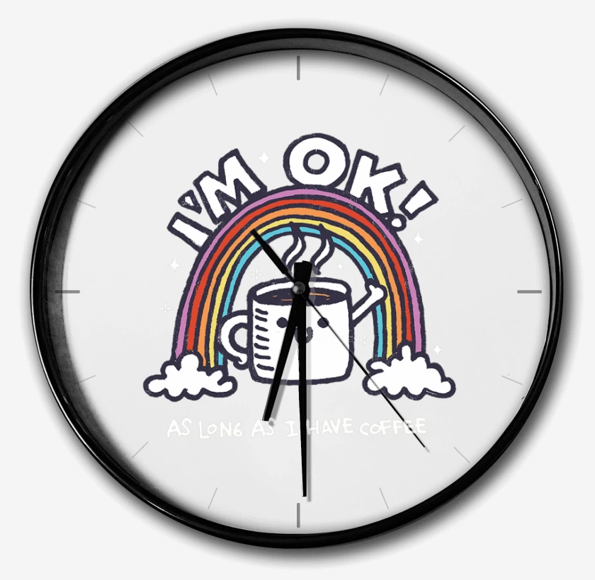 Reloj Blanco de im ok coffee