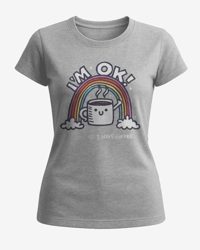Polera de Mujer Gris Melange de im ok coffee