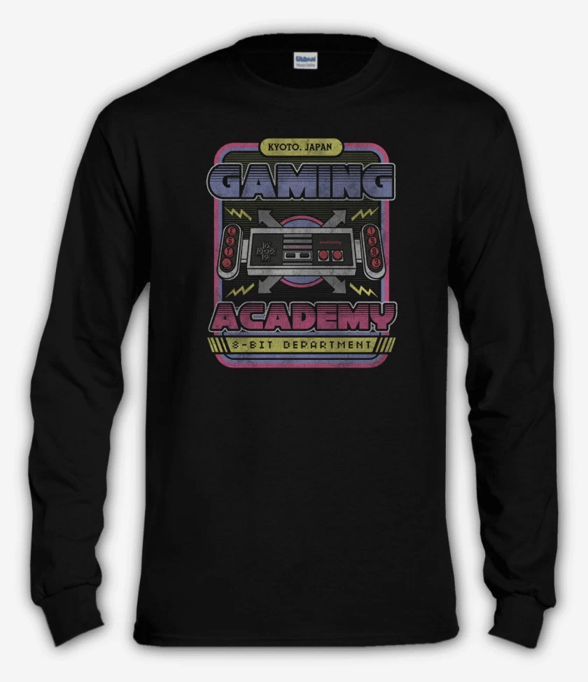 Polera manga larga Negro de Gaming academy
