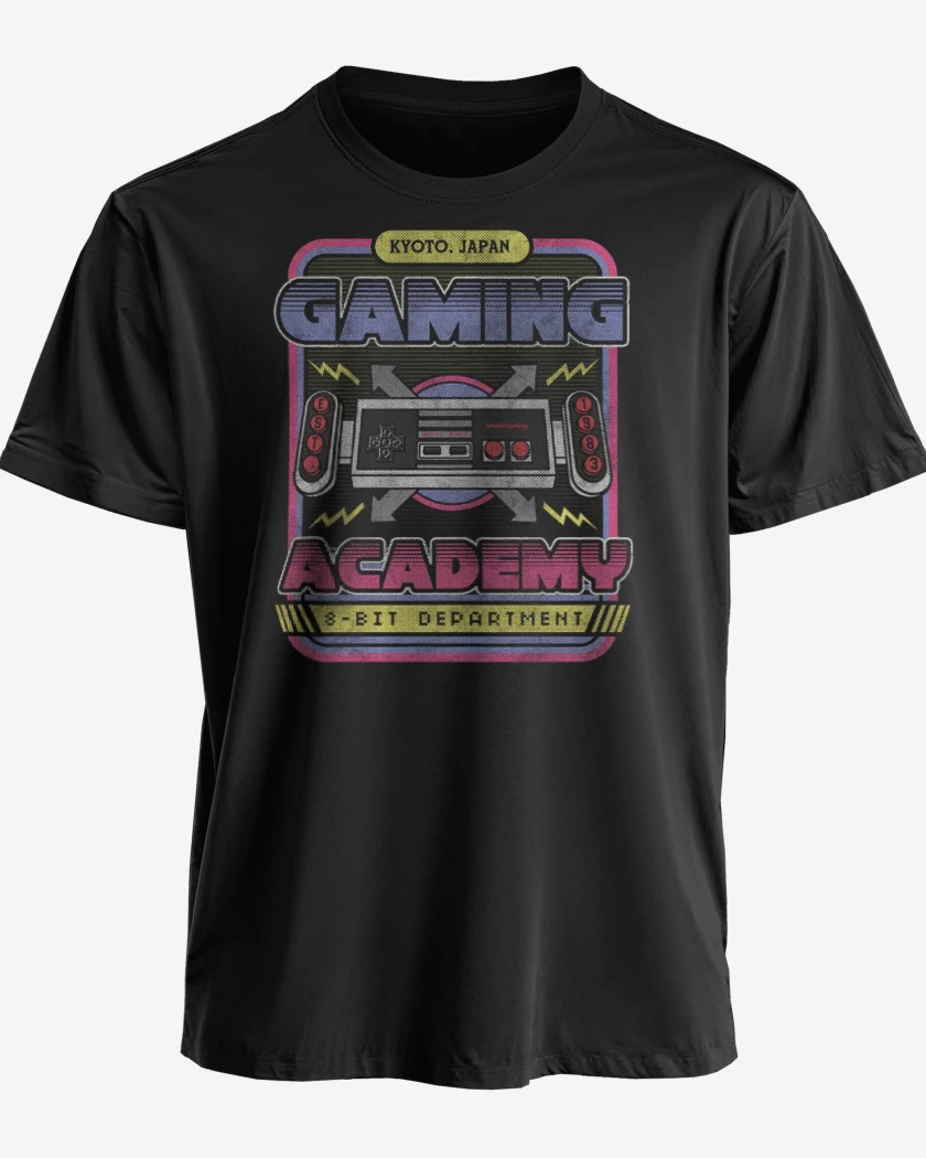 Polera premium Negro de Gaming academy
