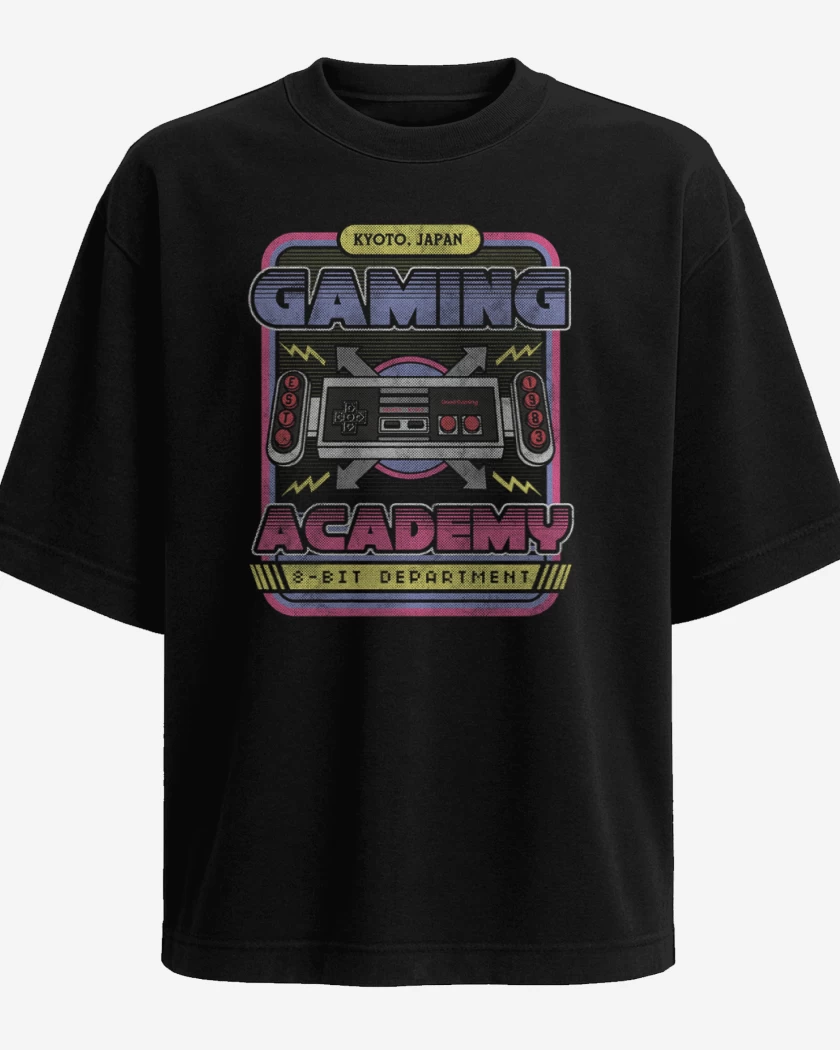 Polera Oversize Negro de Gaming academy