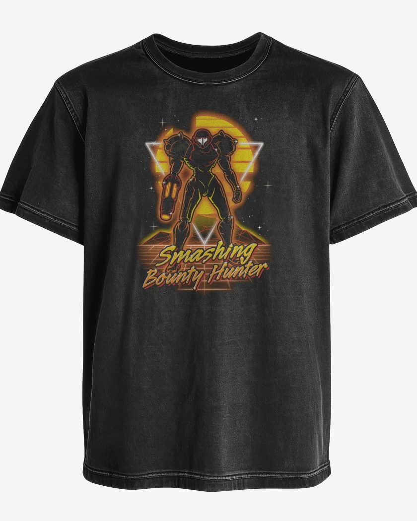 Polera desgastada Negro de Smashing bounty hunter