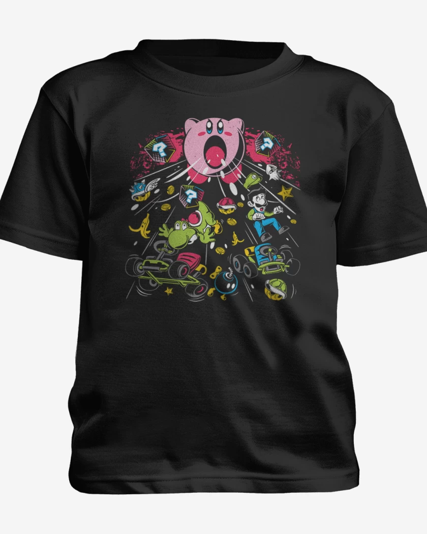 Polera de niño Negro de Kirby