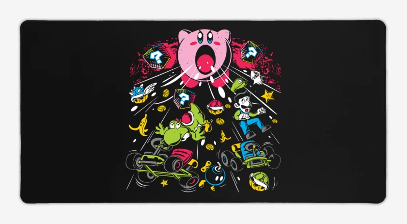 Mouse pad Gamer Negro de Kirby
