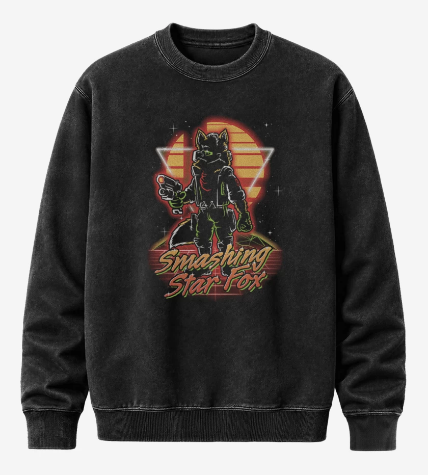 Poleron Polo Acid Wash Negro de Fox
