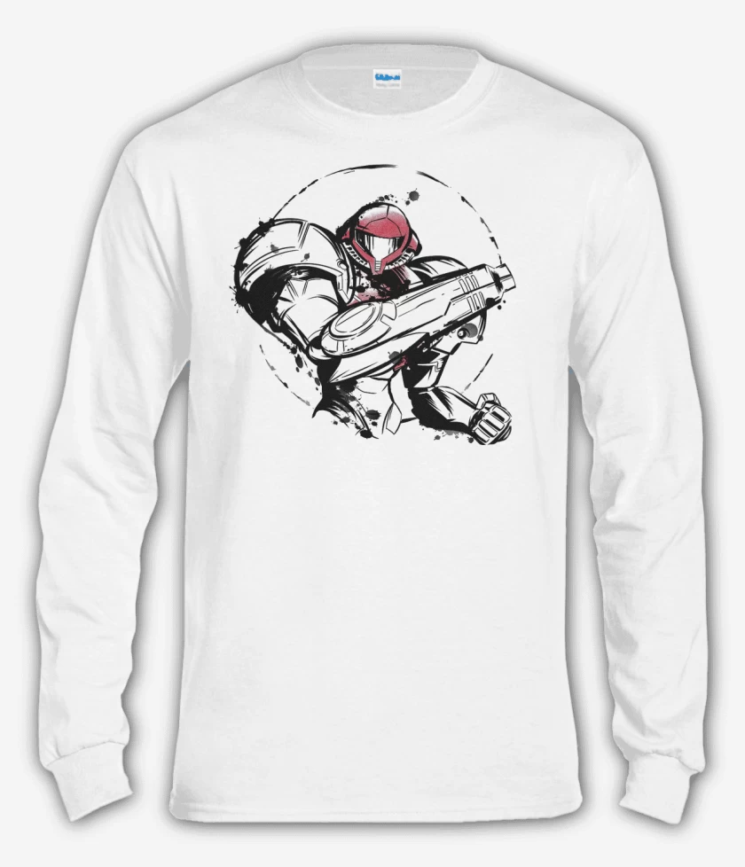 Polera manga larga Blanco de samus blanco