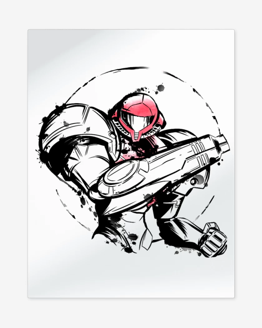 Print metalico Blanco de samus blanco