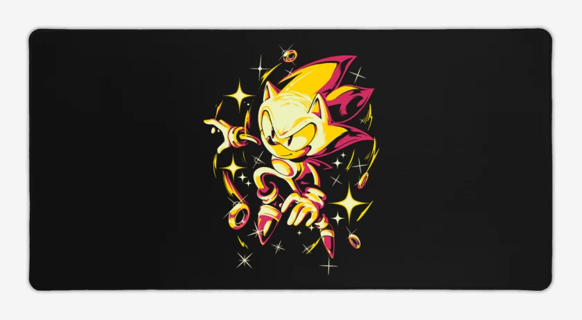 Mouse pad Gamer Negro de Super sonic