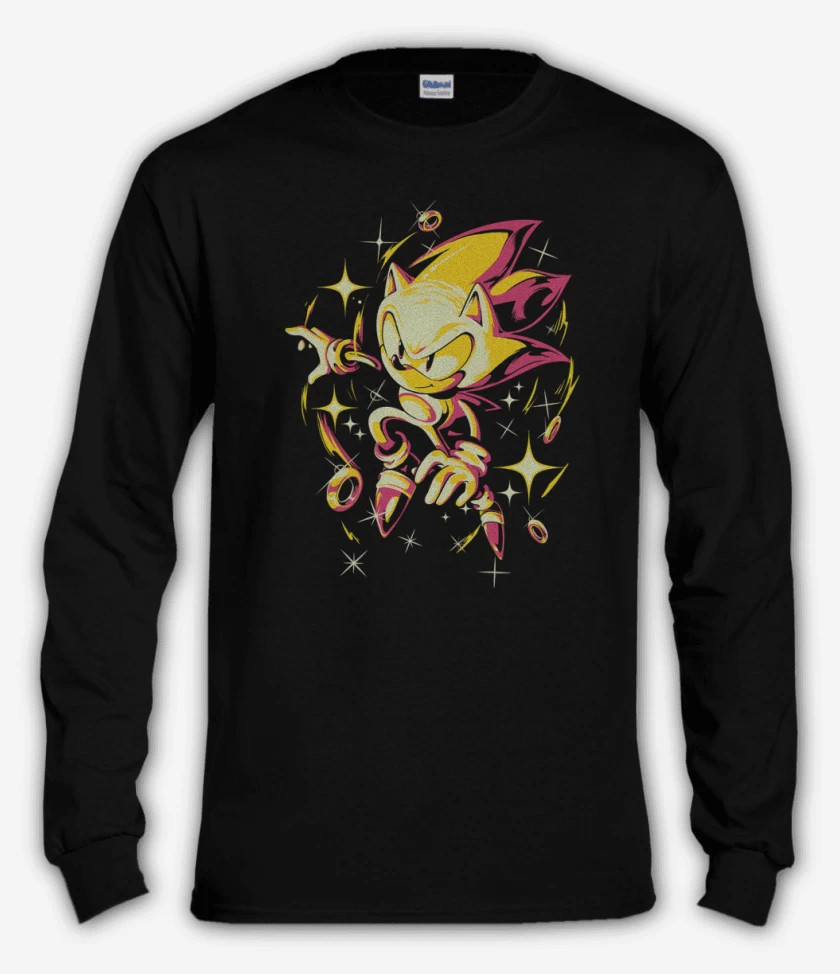 Polera manga larga Negro de Super sonic