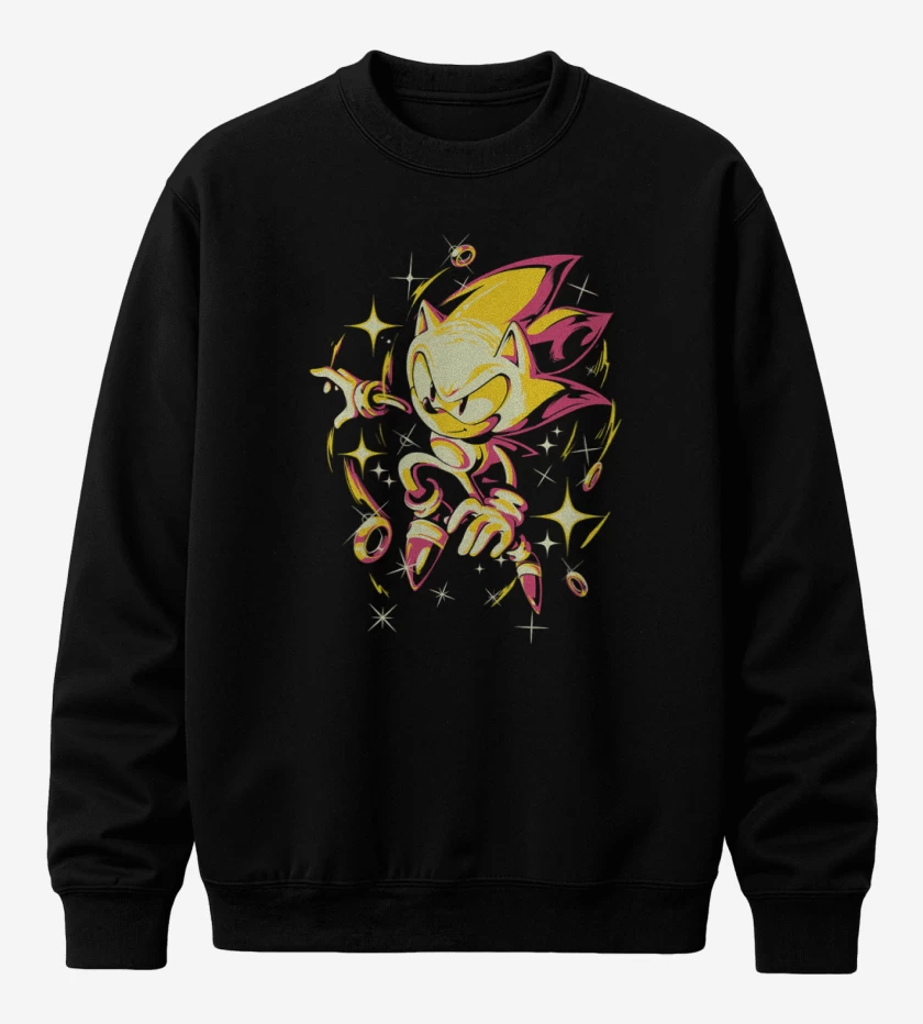 Poleron polo Negro de Super sonic