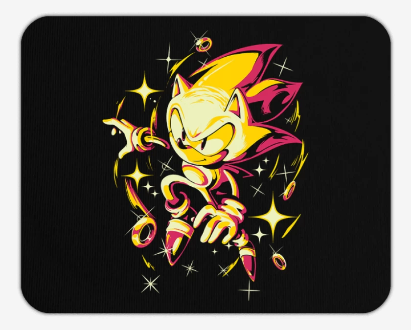 Mousepad Negro de Super sonic