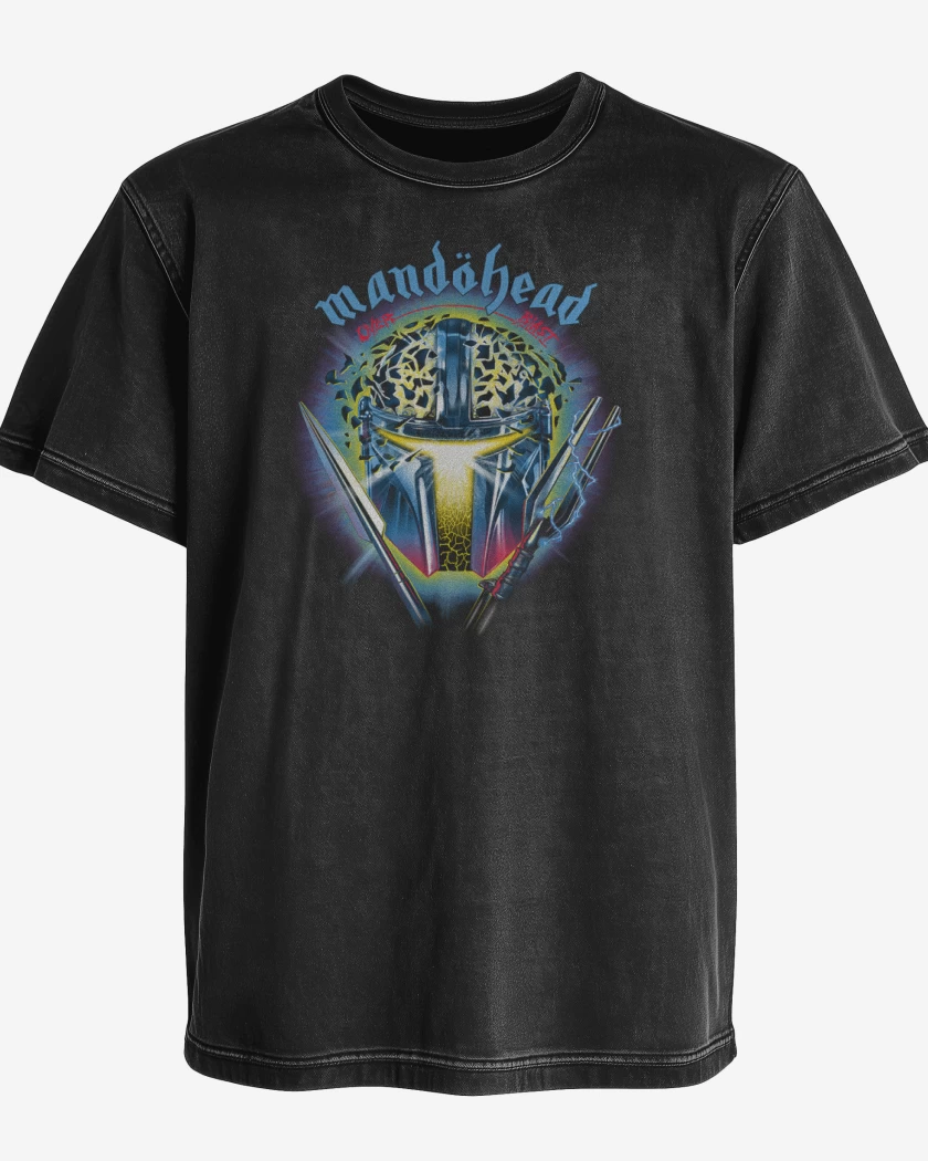 Polera desgastada Negro de Mandohead
