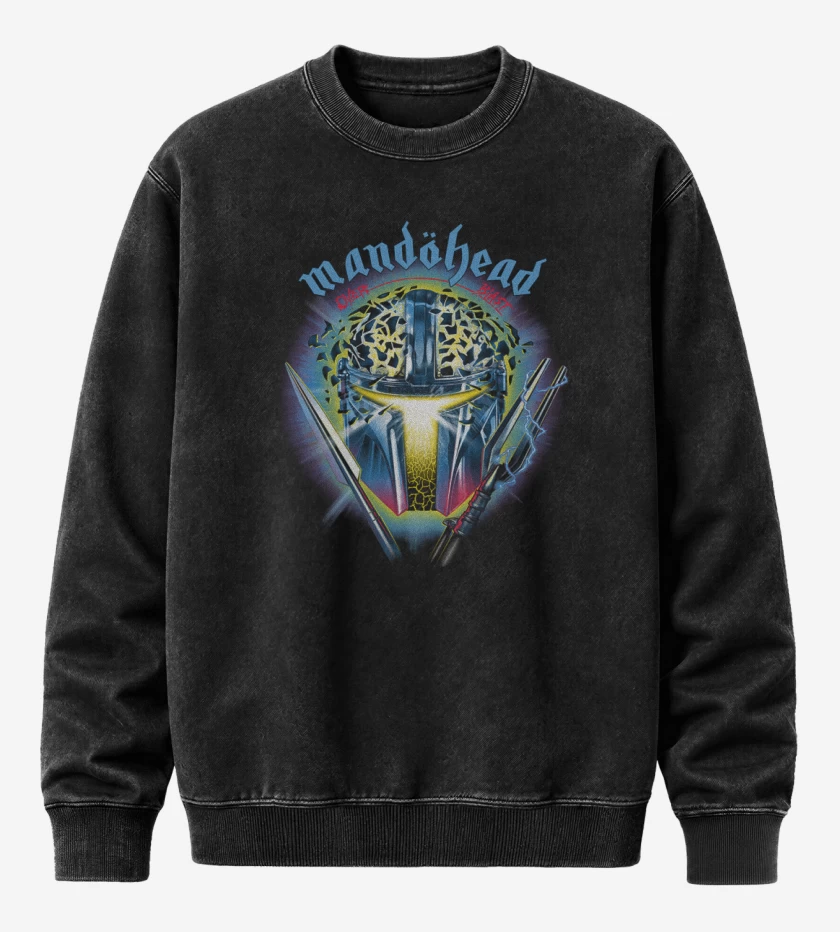 Poleron Polo Acid Wash Negro de Mandohead