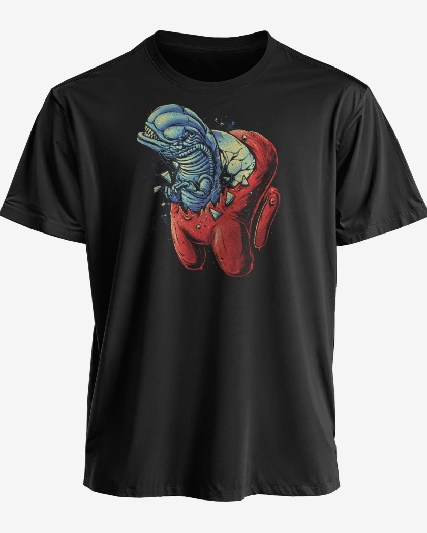 Polera premium Negro de Among alien