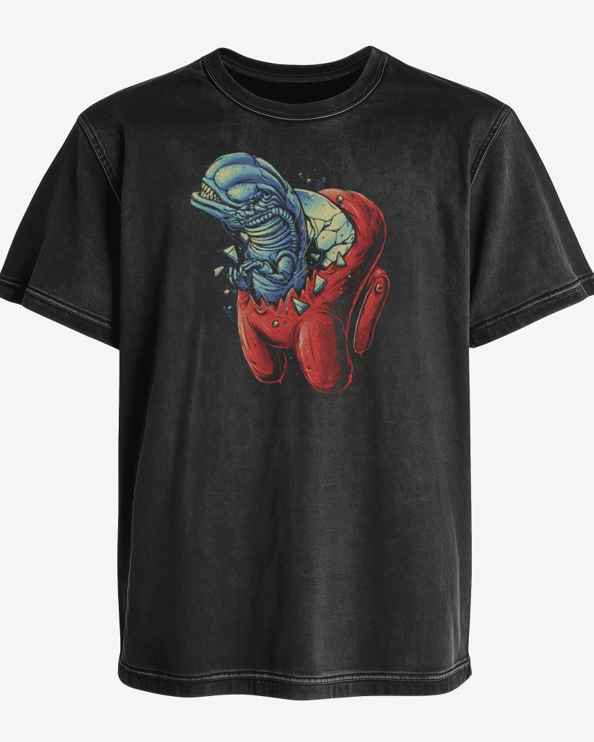 Polera desgastada Among alien