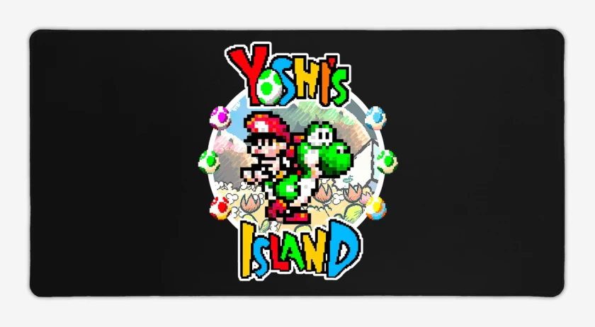 Mouse pad Gamer Negro de Yoshi Island