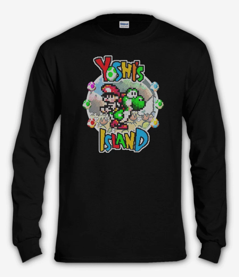 Polera manga larga Negro de Yoshi Island