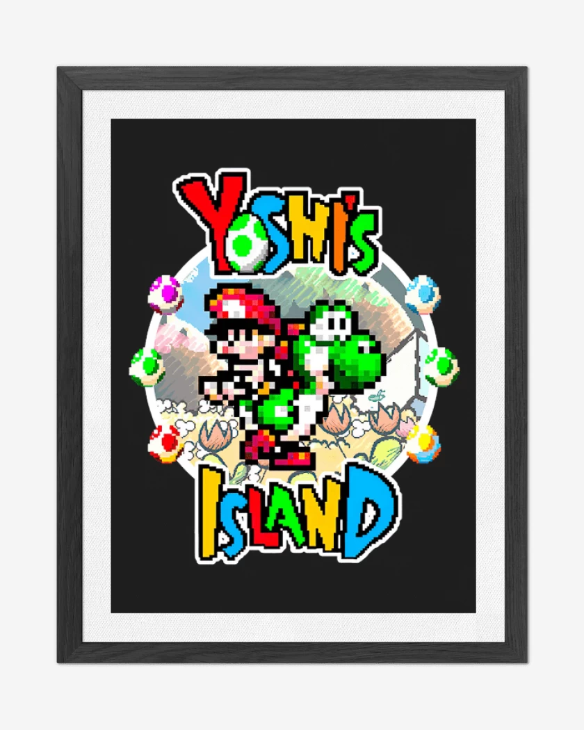 Cuadro decorativo Negro de Yoshi Island