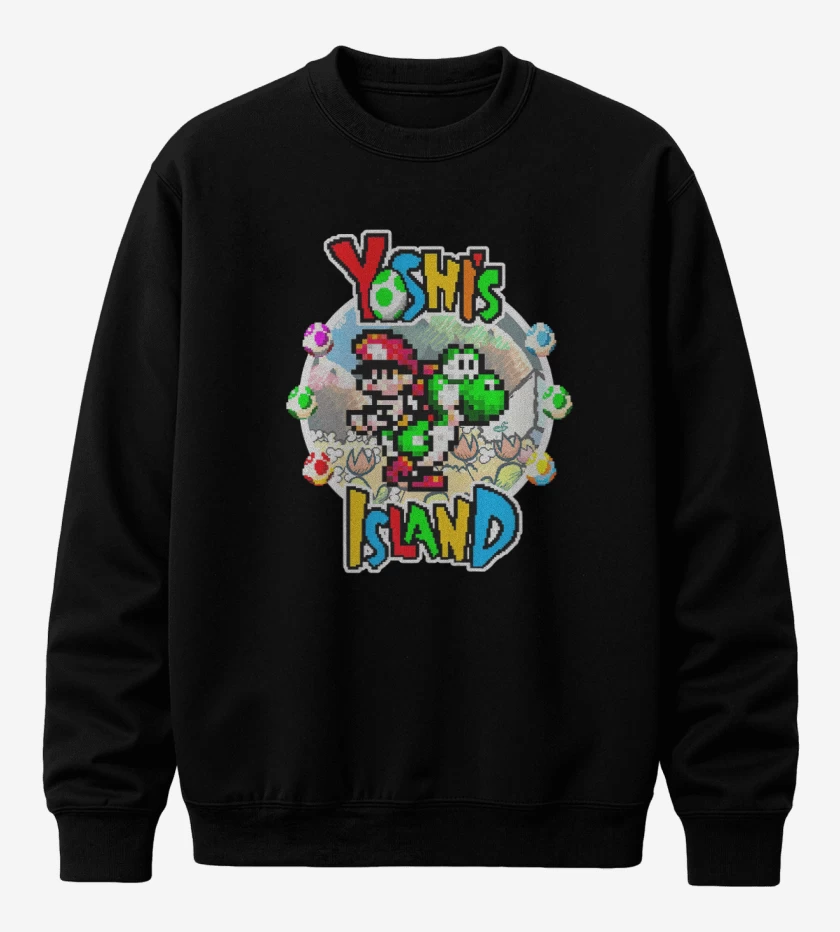 Poleron polo Negro de Yoshi Island