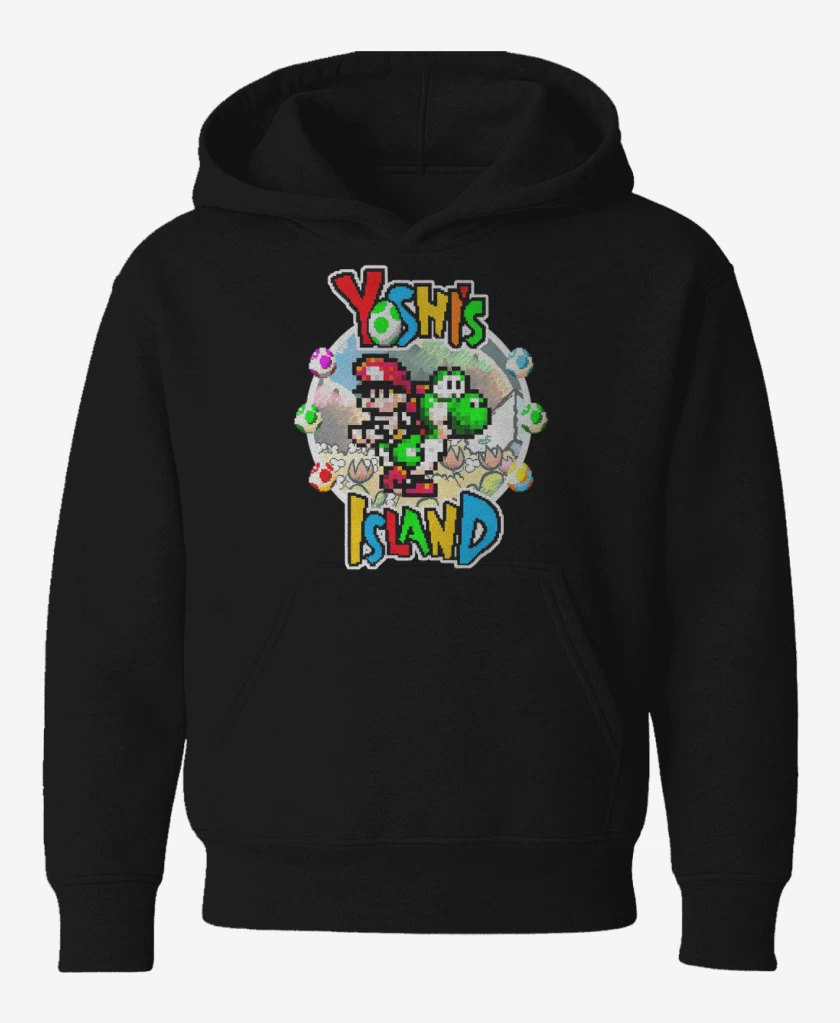 Poleron de niño Negro de Yoshi Island