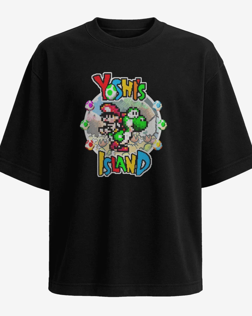 Polera Oversize Negro de Yoshi Island